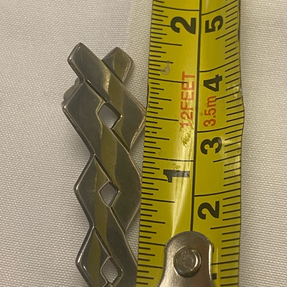 Artisan sterling crossed lightning post earrings - Picture 5 of 5